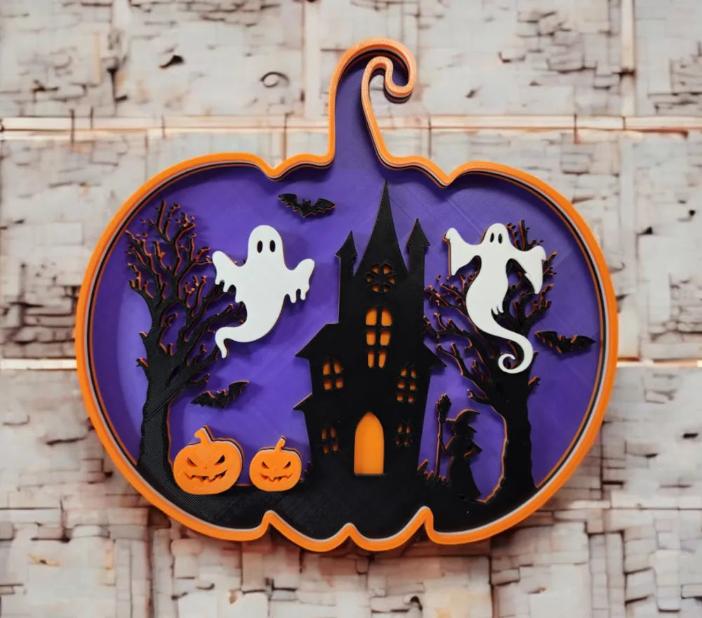 Halloween Spooky Pumkin Decor Sign