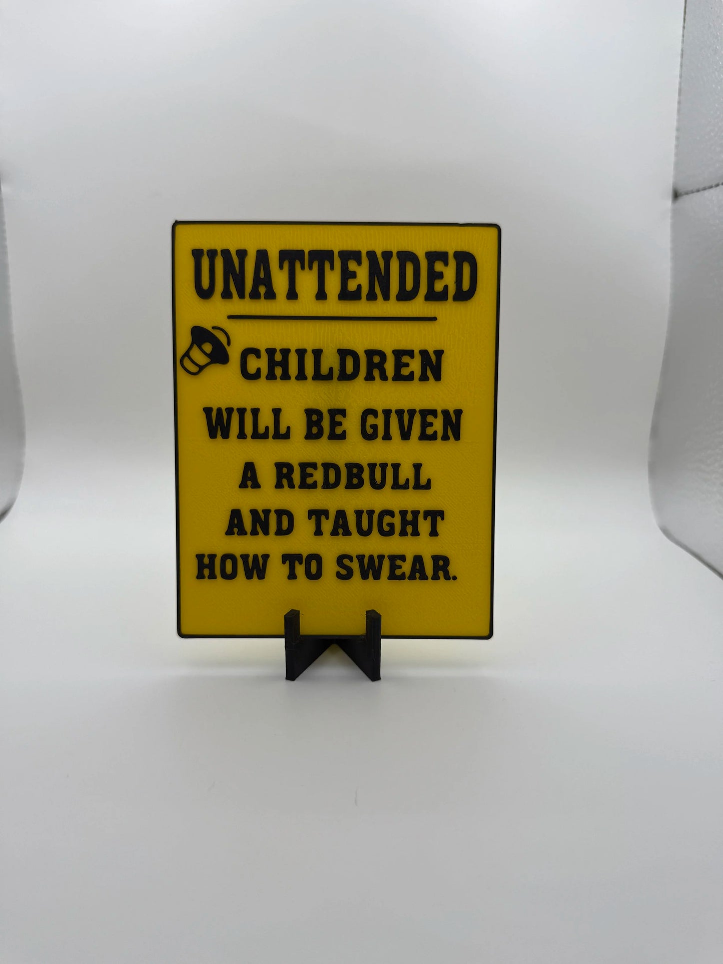 "Unattended Children" Sign