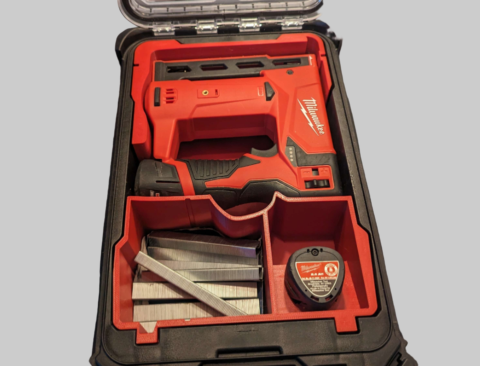 Milwaukee Packout Compact Organiser Insert For M12 Stapler And Accessories