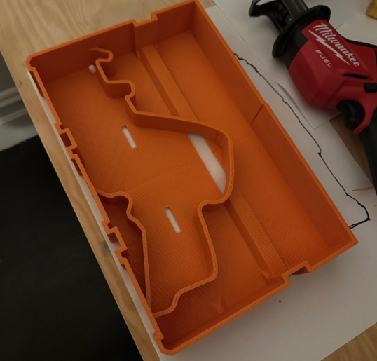 Milwaukee Packout Drawer Insert For M12 Hackzall Recip Saw - Fits 2 drawer And 3 Drawer