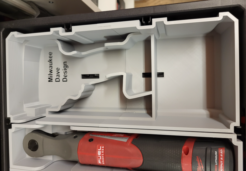 Milwaukee Packout Drawer Insert For M12 Stubbey Impact Wrench - Fits 2 Drawer And 3 Drawer