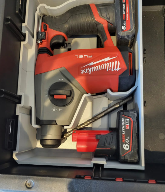 Milwaukee 2 Drawer Packout 1/2 Insert For M12 SDS Drill
