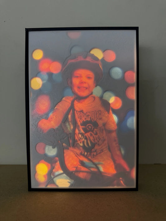 Personalised and Coloured Lithophane 4"x6"