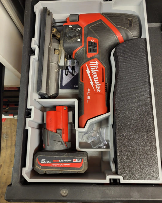 Milwaukee 3 Drawer Packout 1/2 Insert For M12 Jigsaw