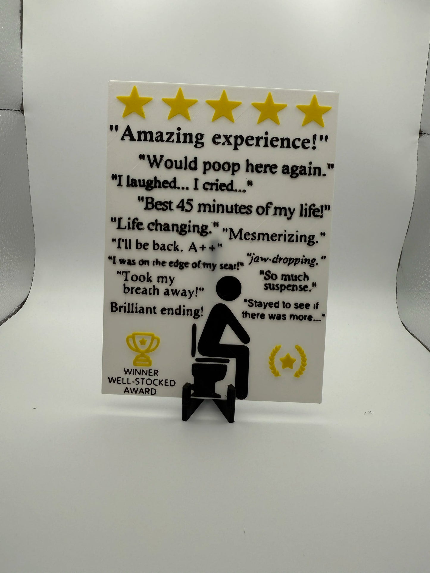 Toilet Review Sign