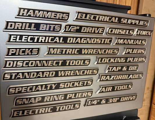 Mechanics Tool Box Roll Cab Drawer Magnets