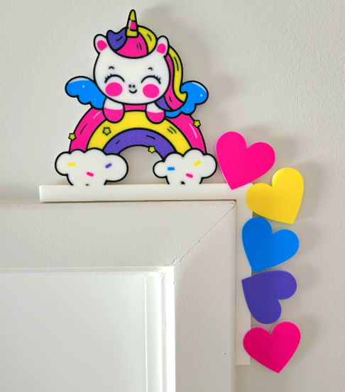 Rainbow Unicorn Door Topper