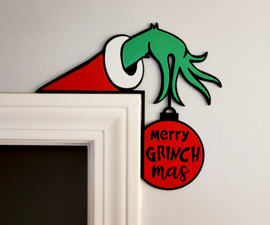 Grinch Christmas Door Topper