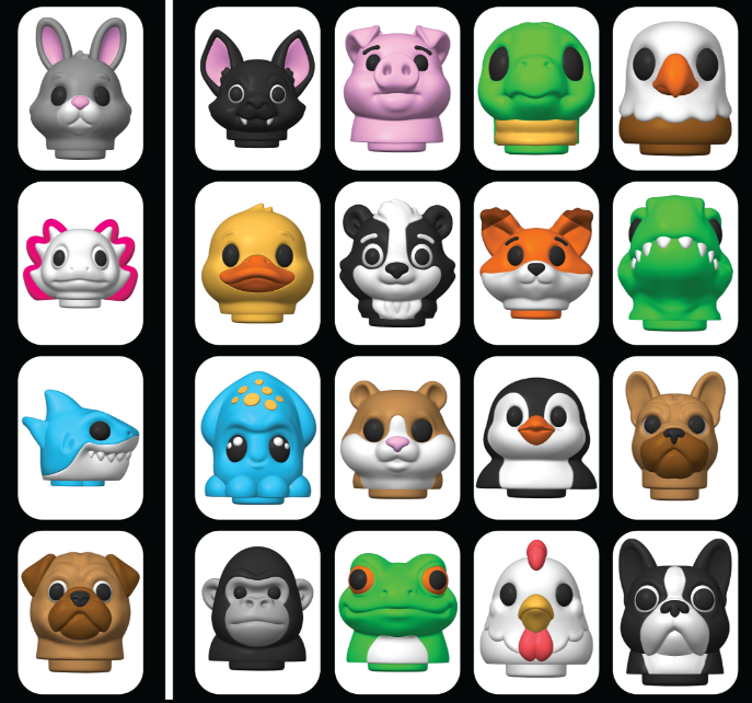 Giant "Wiggle" Head Clickers