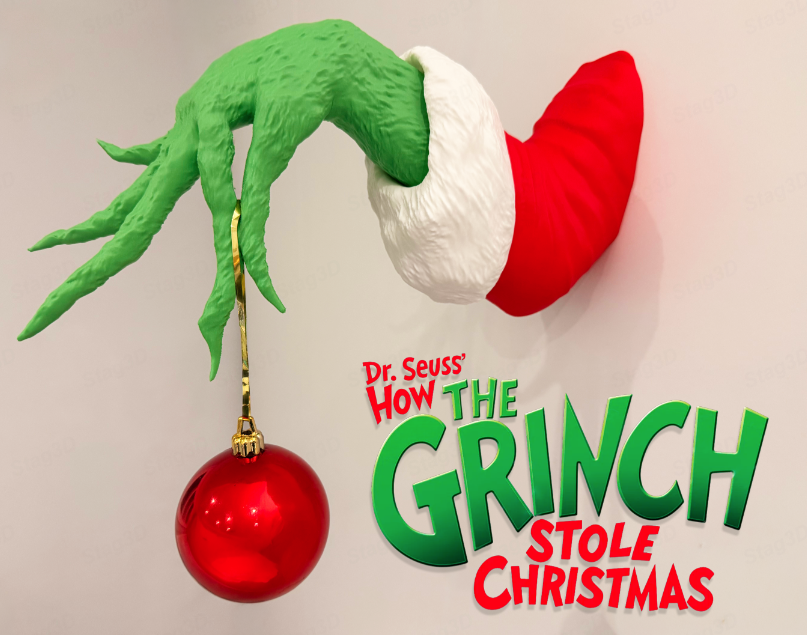 The Grinch Arm Christmas Wall Mount