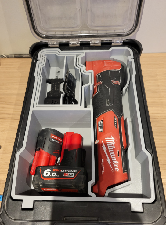 Milwaukee Packout Organiser Insert for M12 Multi-Tool & Accessories Compact with Compartments for Tools & Battery Storage
