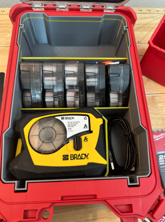 Milwaukee Packout Compact Organiser Insert For Brady Label Printer