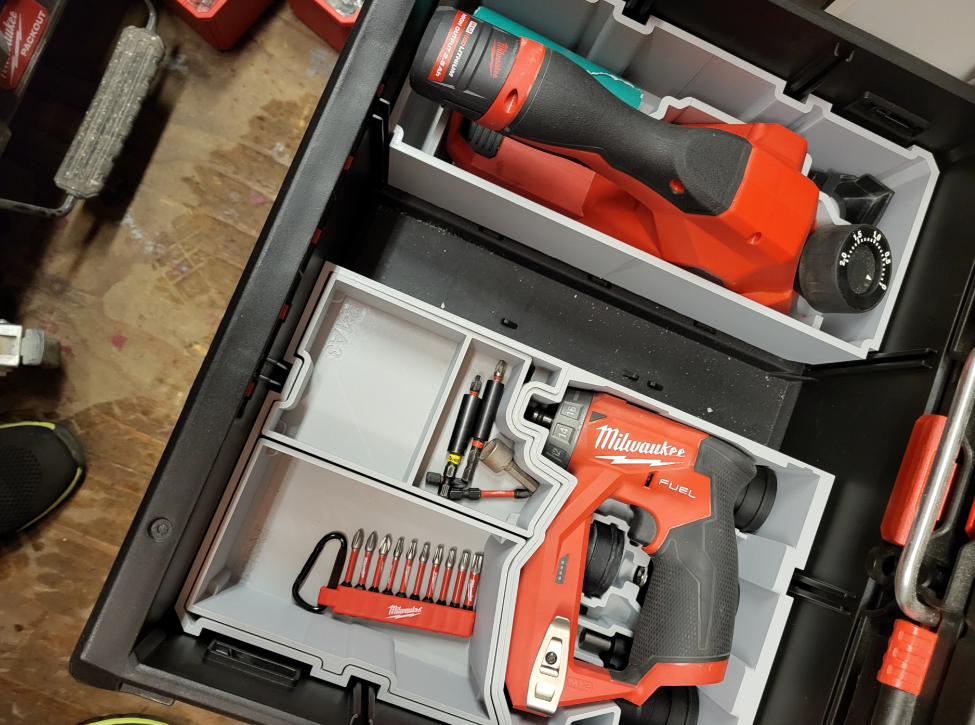 Milwaukee Packout Drawer Insert For 6 x M12 2Ah Batteries - Fits 2 and 3 Drawer Unites