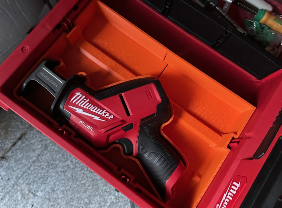 Milwaukee Packout Drawer Insert For M12 Hackzall Recip Saw - Fits 2 drawer And 3 Drawer