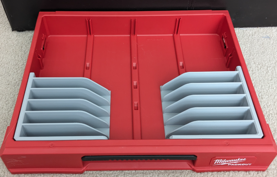 Milwaukee Packout Drawer Insert For Spanners Wrenches Pliers And Loads More - Fits All Drawers