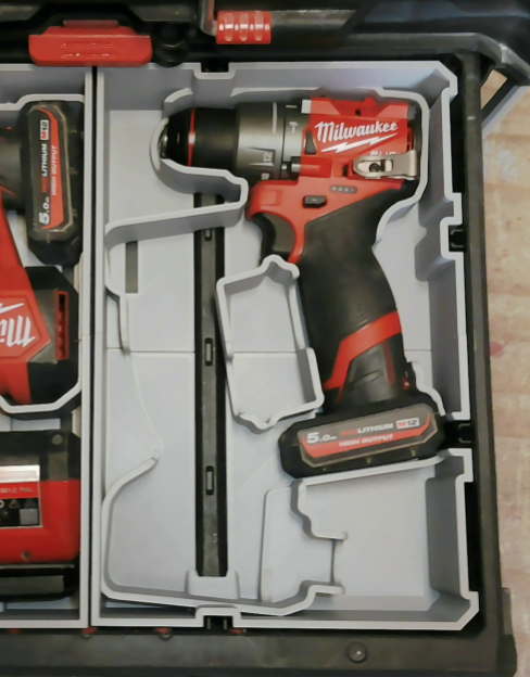 Milwaukee Packout Drawer Insert For M12 Impact Driver and Hammer Drill - Fits 2 Drawer And 3 Drawer
