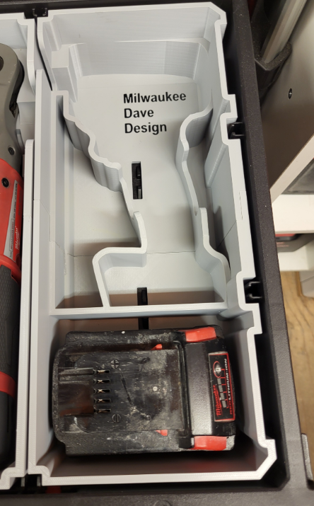 Milwaukee Packout Drawer Insert For M12 Stubbey Impact Wrench - Fits 2 Drawer And 3 Drawer