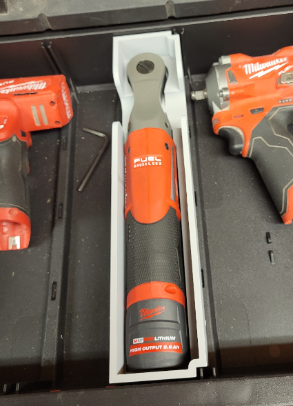 Milwaukee Packout Drawer Insert For M12 Fuel Ratchet - Fits 2 Drawer And 3 Drawer