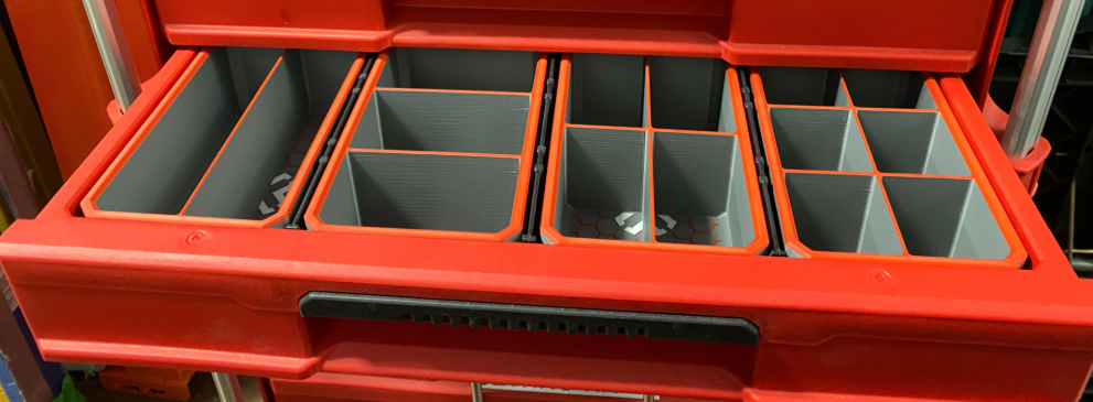 Milwaukee Packout Drawer Complete Set Of 8 Organiser Bins -  Fits All Drawer Sizes
